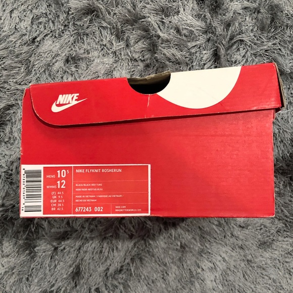 Nike Flyknit Rosherun Black Neo Turbo. Mens 10.5 - Picture 5 of 5